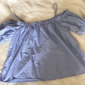 Stripped off-shoulder top